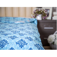 Double Lightweight Cotton Antiallergenic Quilt 172x205 Blue 40-0606 Blue
