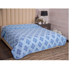 Double Lightweight Cotton Antiallergenic Quilt 172x205 Blue 40-0606 Blue