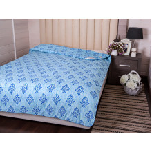 Double Lightweight Cotton Antiallergenic Quilt 172x205 Blue 40-0606 Blue