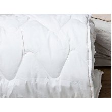 Ковдра двоспальна 172x205 Ecotton антиалергенна бавовняна легка білого кольору 20-0256 White