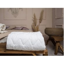 Ковдра двоспальна 172x205 Ecotton антиалергенна бавовняна легка білого кольору 20-0256 White