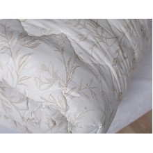 Ковдра двоспальна 172x205 Ecotton антиалергенна бавовняна біла з квітами 20-0709 White