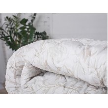 Ковдра двоспальна 172x205 Ecotton антиалергенна бавовняна біла з квітами 20-0709 White