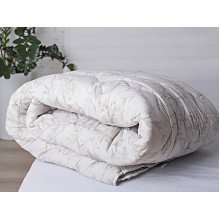 Ковдра двоспальна 172x205 Ecotton антиалергенна бавовняна біла з квітами 20-0709 White