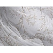 Ковдра двоспальна 172x205 Ecotton антиалергенна бавовняна біла з квітами 20-0709 White