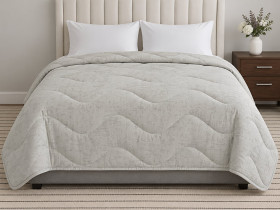 Одеяло двуспальное 172x205 Ecotton антиаллергенное хлопковое серое 40-0963 White