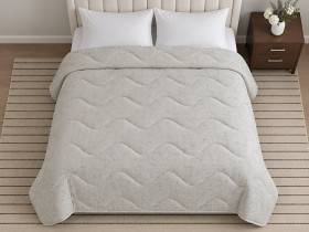 Одеяло двуспальное 172x205 Ecotton антиаллергенное хлопковое серое 40-0963 White