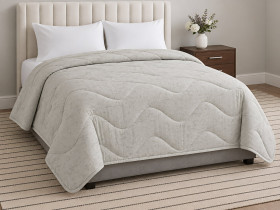 Одеяло двуспальное 172x205 Ecotton антиаллергенное хлопковое серое 40-0963 White