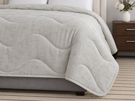 Одеяло двуспальное 172x205 Ecotton антиаллергенное хлопковое серое 40-0963 White