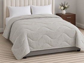 Одеяло двуспальное 172x205 Ecotton антиаллергенное хлопковое серое 40-0963 White