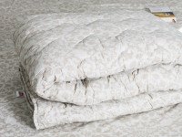 Ковдра Євро 200x210 Ecotton антиалергенна всесезонна бавовняна кремового кольору 40-0963 Ecotton