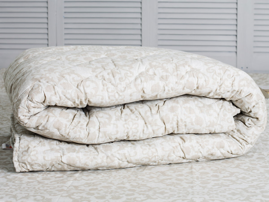 Double blanket 172x205 Ecotton anti-allergenic cotton gray 40-0963 White