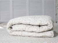 Ковдра двоспальна 172x205 Ecotton антиалергенна бавовняна сіра 40-0963 White