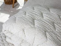 Ковдра двоспальна 172x205 Ecotton антиалергенна бавовняна біла з квітами 40-0968 White