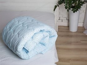 Одеяло двуспальное 180x210 Ecotton Силикон 300 Ranforce Голубой 10-0090
