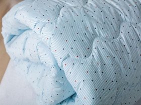 Одеяло двуспальное 180x210 Ecotton Силикон 300 Ranforce Голубой 10-0090
