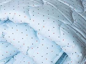 Ковдра Євро 200x220 Ecotton Силікон 300 Ranforce Блакитний 20-0256