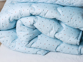 Ковдра Євро 200x220 Ecotton Силікон 300 Ranforce Блакитний 20-0256