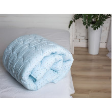 Ковдра двоспальна 180x210 Ecotton Силікон 300 Ranforce Блакитний 20-0256