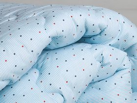 Одеяло двуспальное 180x210 Ecotton Силикон 300 Ranforce Голубой 20-0256