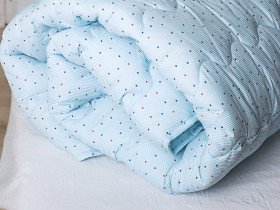 Одеяло двуспальное 180x210 Ecotton Силикон 300 Ranforce Голубой 20-0256