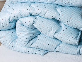 Одеяло Евро 200x220 Ecotton Силикон 300 Ranforce Голубой 20-0256