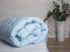 Одеяло Евро 200x220 Ecotton Силикон 300 Ranforce Голубой 20-0256