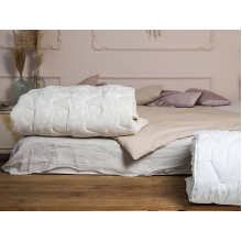 Одеяло двуспальное 180x210 Ecotton Силикон 300 Ranforce Ivory pastel 20-0256