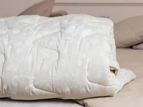 Одеяло двуспальное 180x210 Ecotton Силикон 300 Ranforce Ivory pastel 20-0256