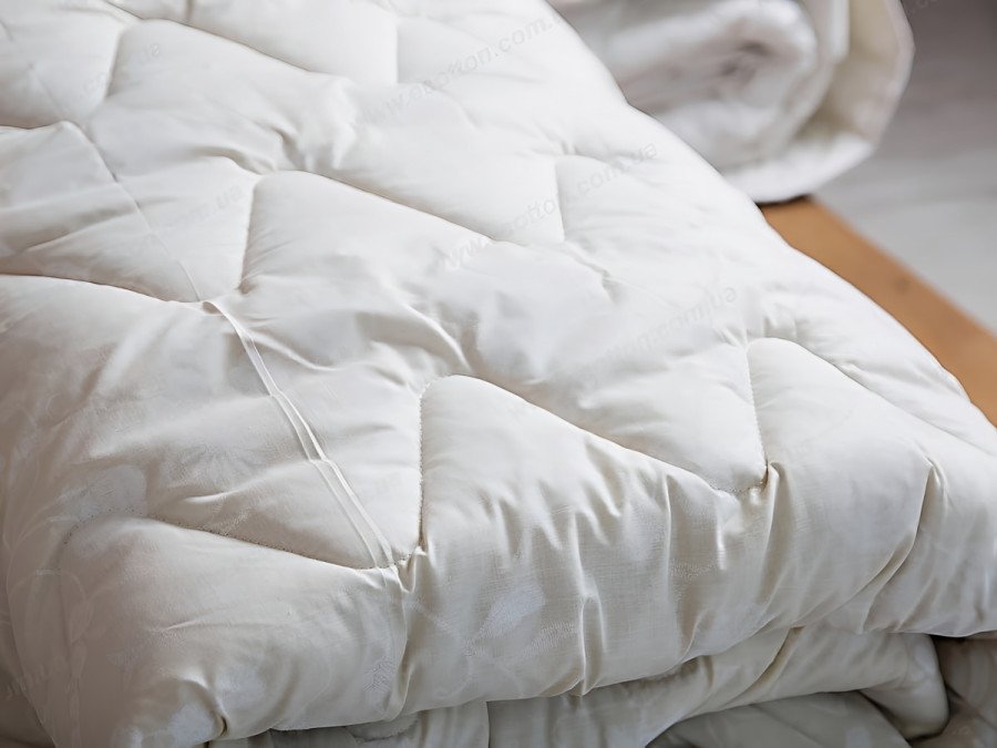 Euro blanket 200x210 Ecotton all-season cotton milk color 20-0256 Ivory past
