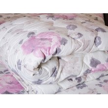 Одеяло двуспальное 172x205 Ecotton всесезонное антиаллергенное хлопковое розового цвета 20-1455 Lilac