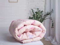 Одеяло двуспальное 180x210 Ecotton Силикон 300 Ranforce Розовый 20-1455
