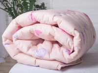 Одеяло двуспальное 180x210 Ecotton Силикон 300 Ranforce Розовый 20-1455
