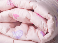 Одеяло двуспальное 180x210 Ecotton Силикон 300 Ranforce Розовый 20-1455