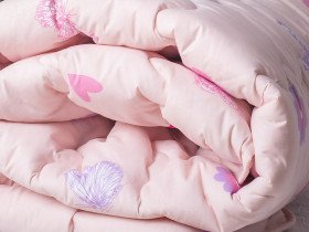 Одеяло двуспальное 180x210 Ecotton Силикон 300 Ranforce Розовый 20-1455