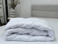 Ковдра Євро 200x210 Ecotton антиалергенна всесезонна білого кольору Ecotton