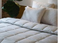 Ковдра Ecofill півтораспальна 140x205 Ecotton антиалергенна лебединий пух чохол тік