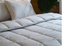 Ковдра Ecofill півтораспальна 140x205 Ecotton антиалергенна лебединий пух чохол тік