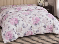 Double blanket 172x205 Ecotton all-season anti-allergenic cotton pink color 20-1455 Lilac