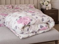 Ковдра двоспальна 172x205 Ecotton всесезонна антиалергенна бавовняна рожевого кольору 20-1455 Lilac