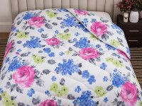 Ковдра двоспальна 172x205 Ecotton всесезонна антиалергенна бавовняна рожевого кольору 20-1455 Pink