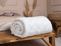 One and a half bed blanket 140x205 Ecotton all-season cotton white