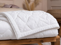 One and a half bed blanket 140x205 Ecotton all-season cotton white