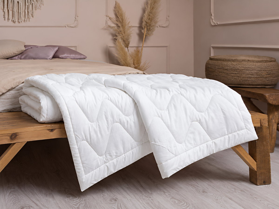 One and a half bed blanket 140x205 Ecotton all-season cotton white