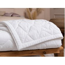 One and a half bed blanket 140x205 Ecotton all-season cotton white