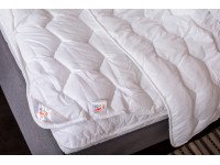 Lightweight double blanket 172x205 anti-allergenic white color Novita