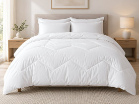 One and a half blanket 140x205 Ecotton all-season anti-allergenic white