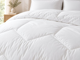 One and a half blanket 140x205 Ecotton all-season anti-allergenic white