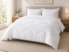 One and a half blanket 140x205 Ecotton all-season anti-allergenic white