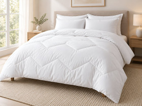 One and a half blanket 140x205 Ecotton all-season anti-allergenic white